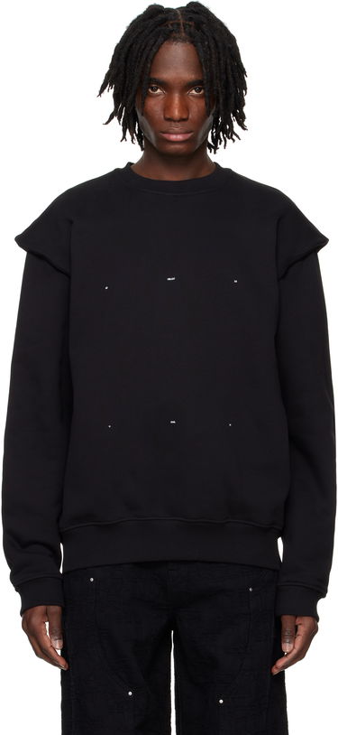 Sweatshirt HELIOT EMIL HELIOT EMIL Outline Logo Sweatshirt Sort | PRESS25_M_08_052_BLK01_CO, 0