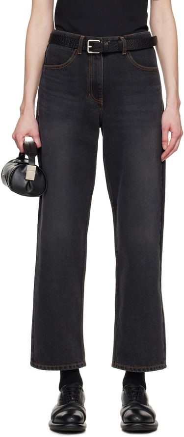 Jeans ADER ERROR Contrast Stitch Straight Leg Jeans Sort | BMSGFYJE0101BK, 0