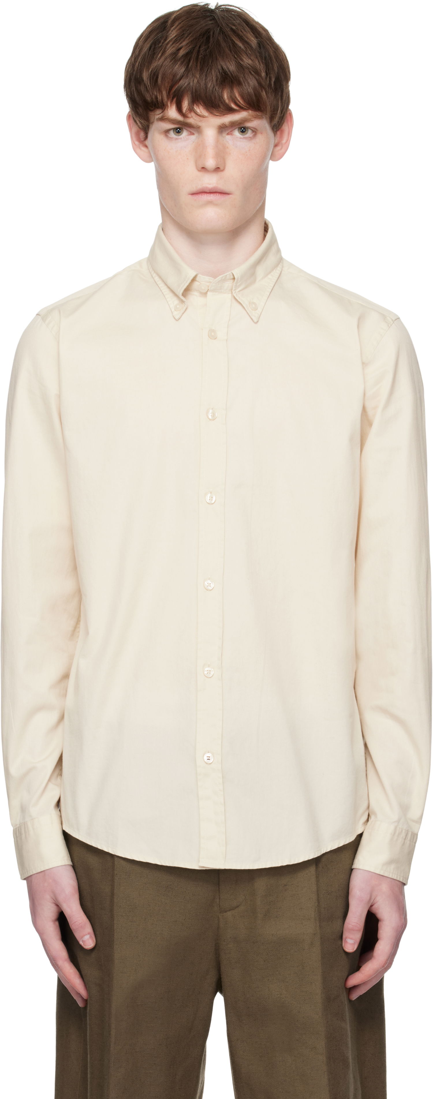 Skjorte BOSS BOSS Slim-Fit Shirt Beige | 50545345, 0
