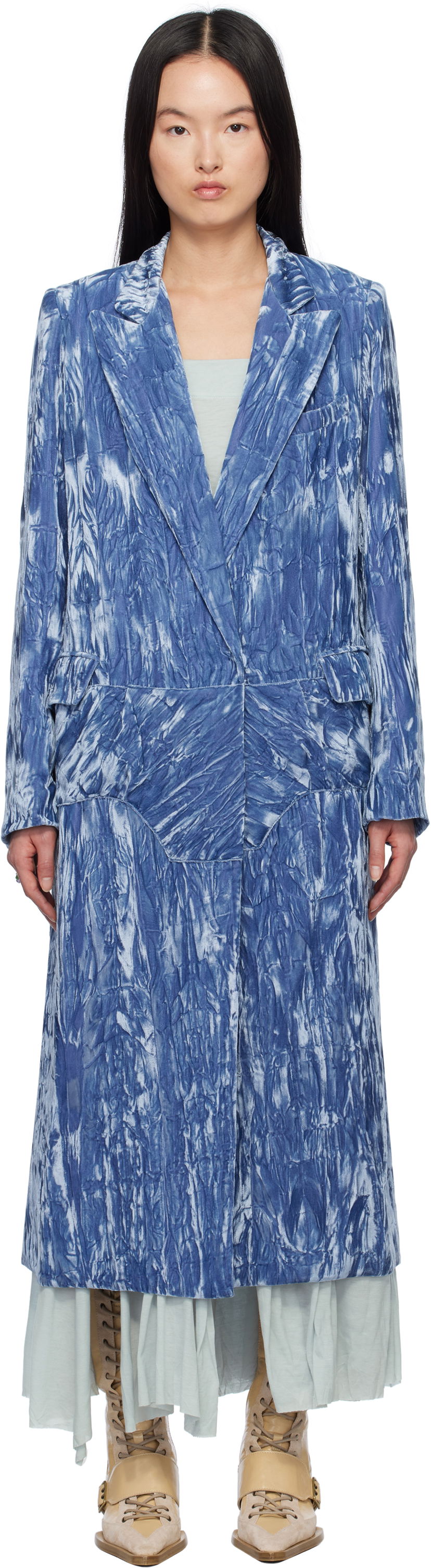 Frakker Collina Strada Collina Strada Wolverine Velvet Coat Blå | XX5217