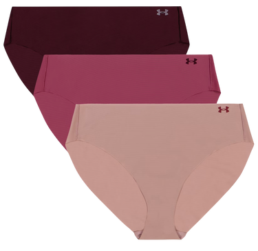 Trusser Under Armour Under Armour Solid 3-Pack Hiphugger Panties Lyserød | 1383897-673, 0