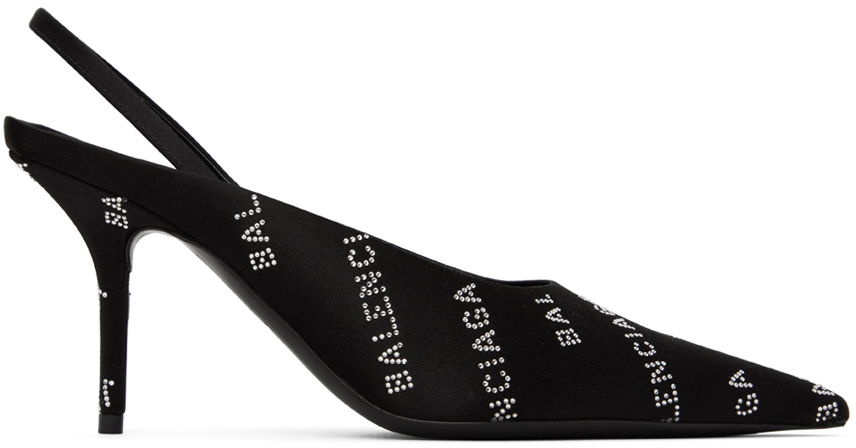 Sneakers og sko Balenciaga Square Knife Slingback Heels "Black" Sort | 738456 W0WMN, 0