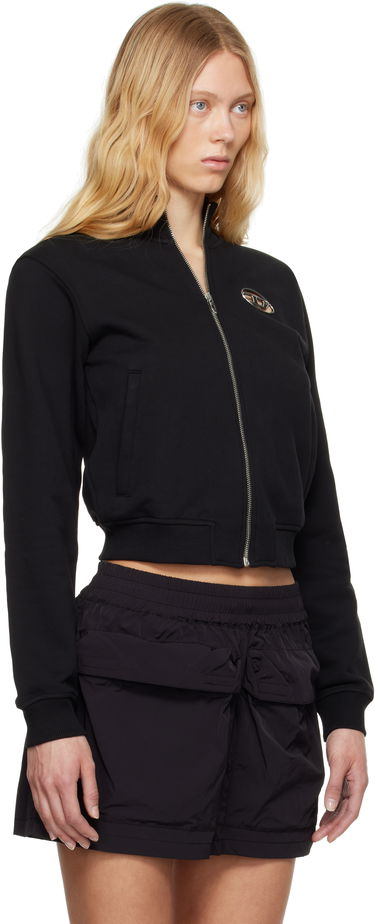 Sweatshirt Diesel Diesel F-Flacin Cropped Track Jacket Sort | A16842 0BMBJ, 1