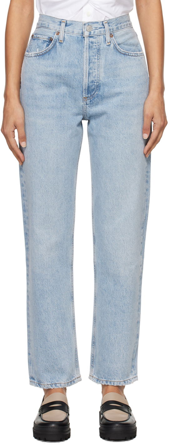 Jeans AGOLDE 90's Pinch Waist High Rise Straight Jeans Blå | A069J-1206