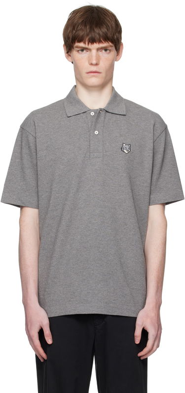 Polo skjorte MAISON KITSUNÉ Maison Kitsuné Fox Head Patch Polo Grå | PM00210KP0001, 0