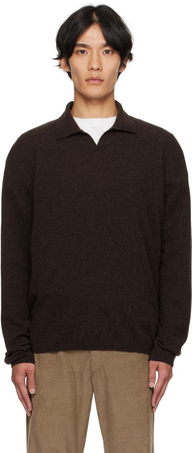 Sweater The Row The Row Franz Knit Polo Brun | 1015-Y556, 0