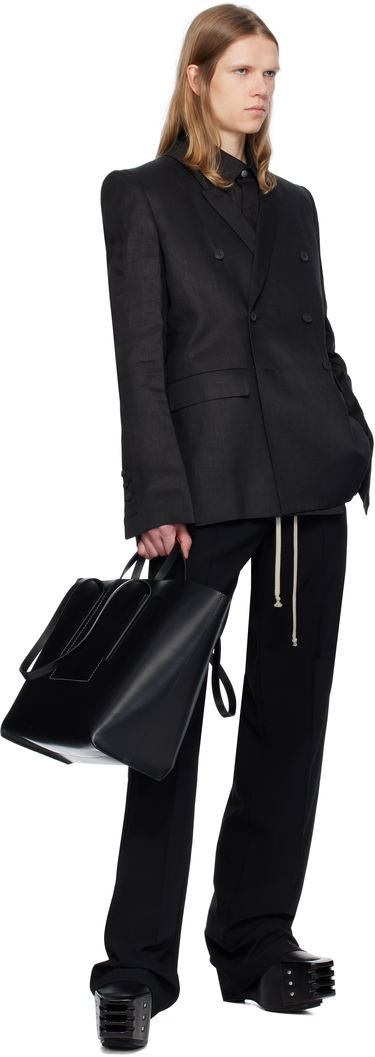 Bukser Rick Owens Rick Owens Hollywood Dietrich Drawstring Trousers Sort | RU01E5378 WLP, 3