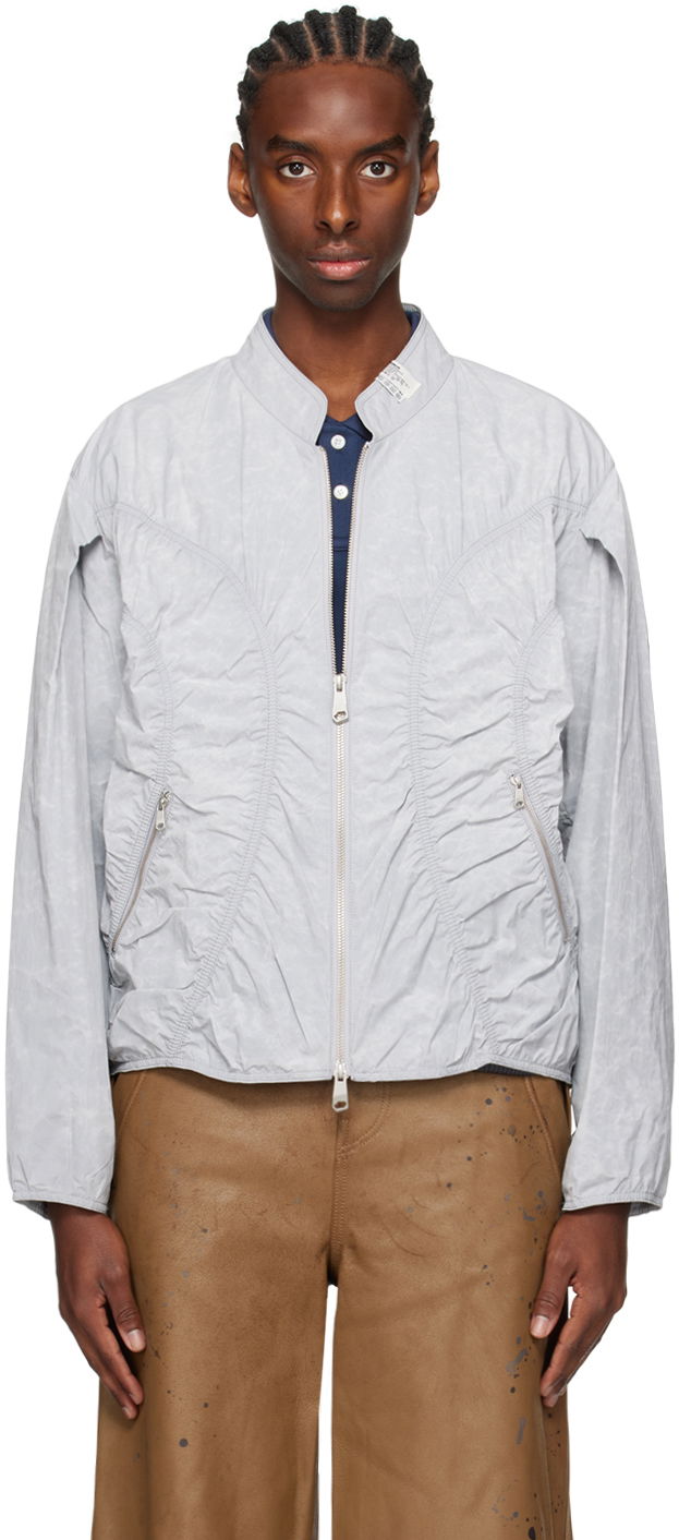 Bomberjakke ADER ERROR Ruched Bomber Jacket Grå | BN01SSJK0809LG