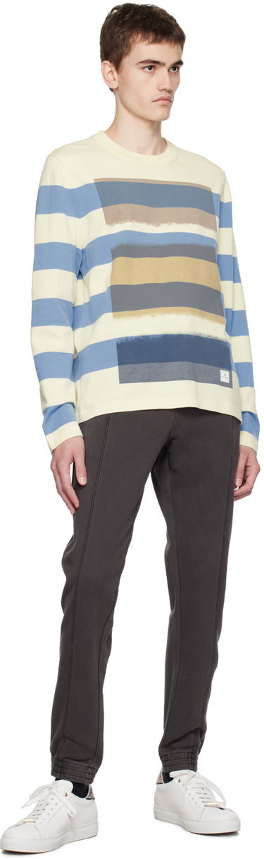 T-shirt Paul Smith PS Paul Smith Stripe Long Sleeve Sweater Beige | M2R-226Y-L21872, 3