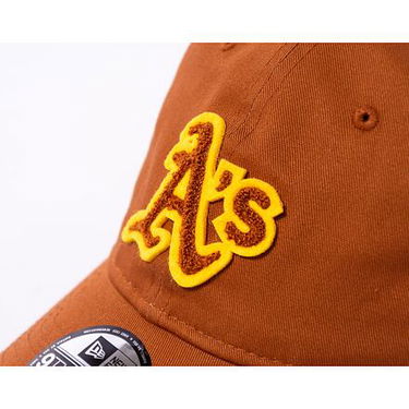 Kasket New Era 9TWENTY MLB Boucle Oakland Athletics Caramel Brown / Pineapple One Size Brun | 60435078, 3