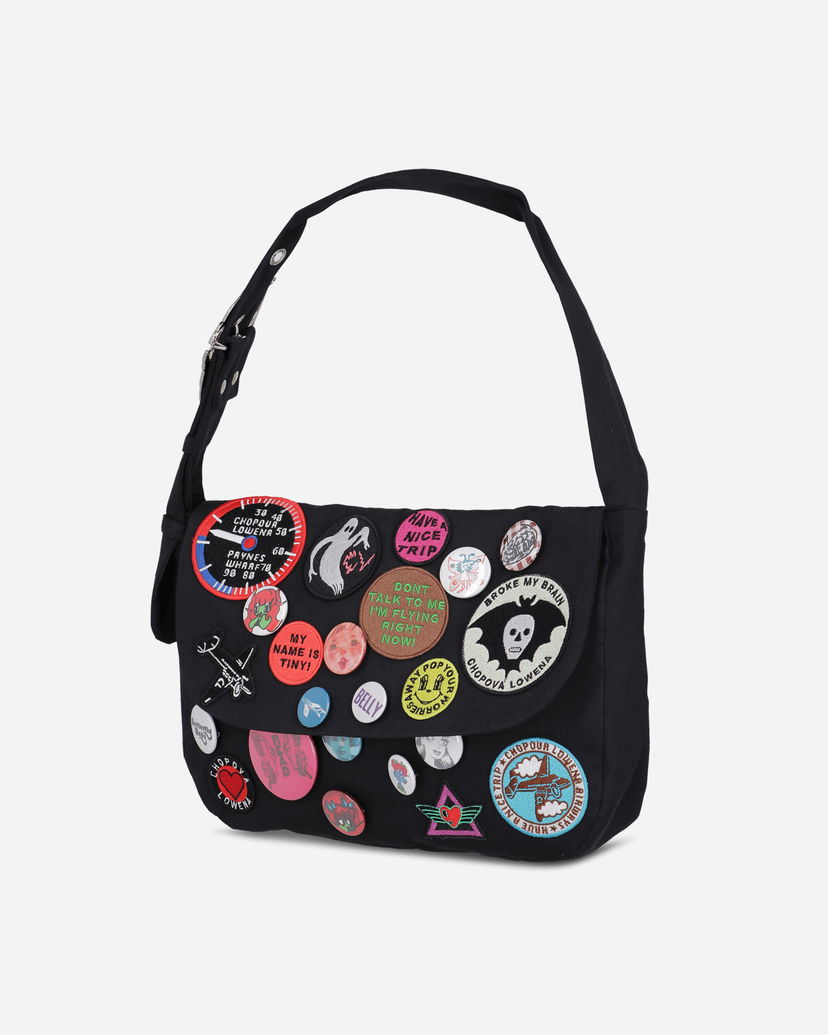 Skuldertaske Chopova Lowena Patches Decorated Shoulder Bag Sort | 6455 BLCK