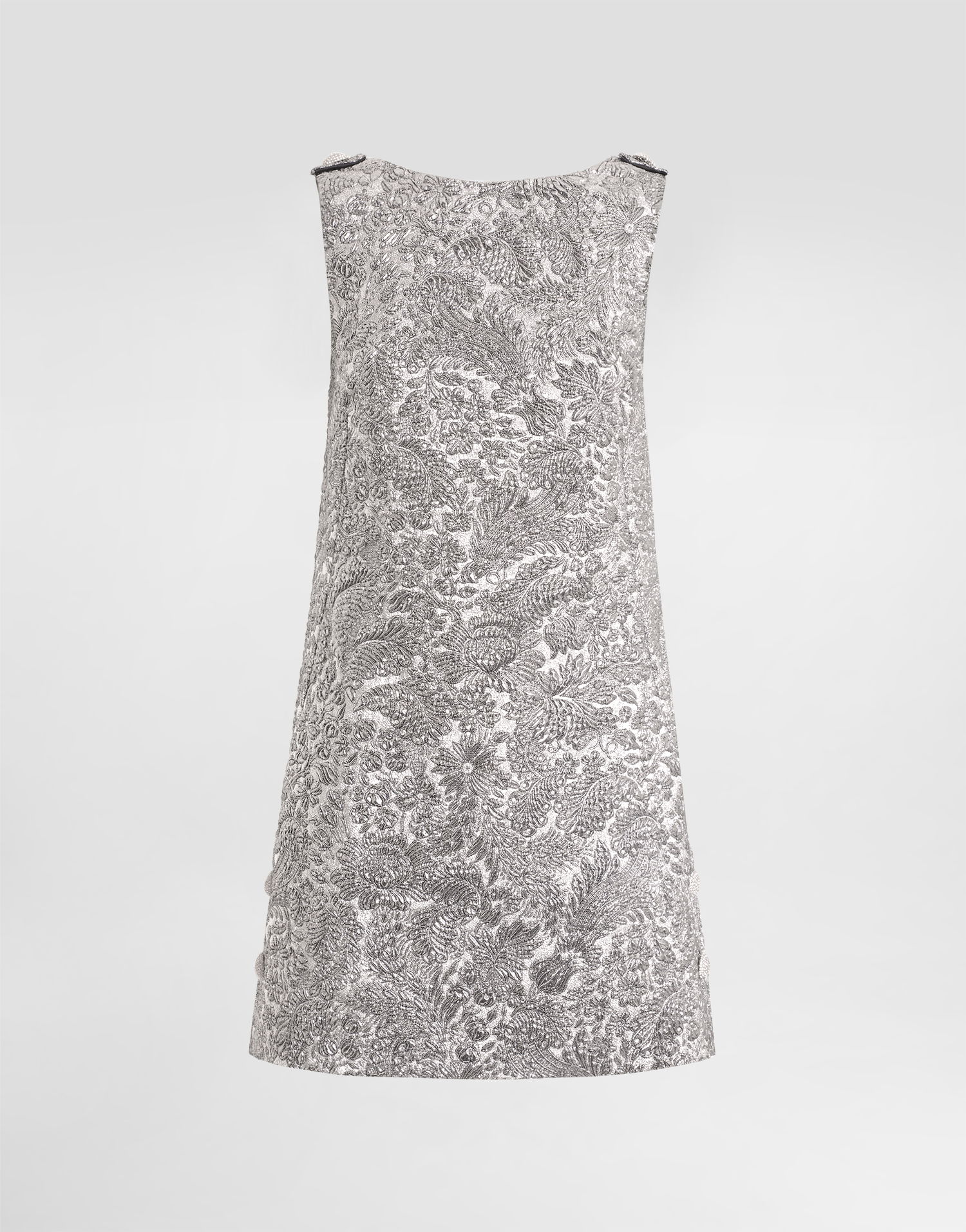 Kjole Dolce & Gabbana Dolce & Gabbana Floral Jacquard Dress Metalisk | F6TMLZFJZALS0998, 0