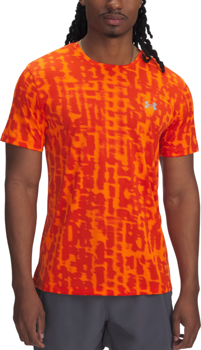 T-shirt Under Armour Launch Printed Short Sleeve T-Shirt Orange | 1389687-835