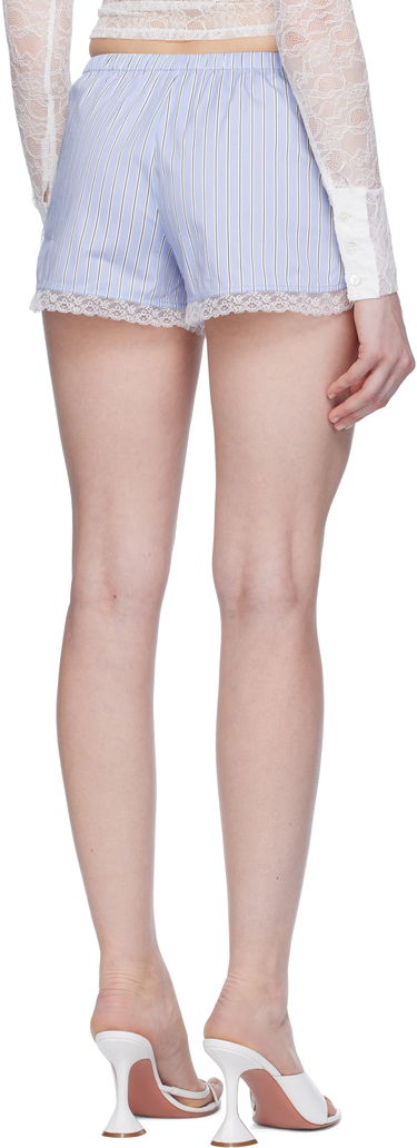 Shorts Miaou Miaou Anna Striped Lace-Trim Shorts Blå | 3011SPSPRS, 2