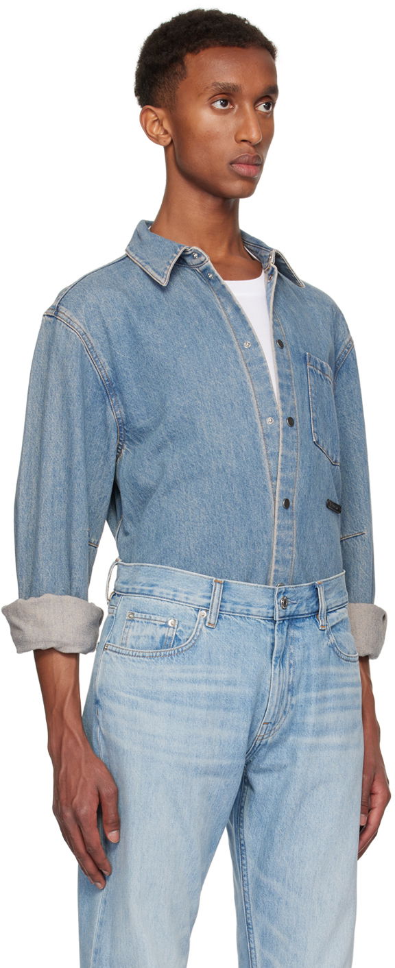 Skjorte Helmut Lang Classic Denim Shirt Blå | O06DM501, 1