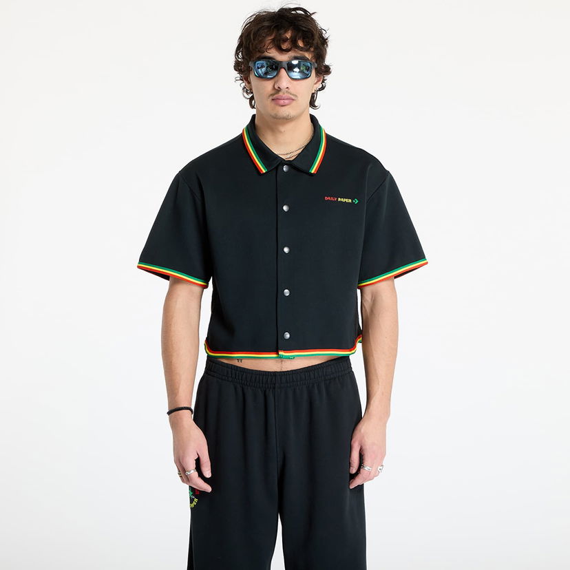 Polo skjorte Converse Converse x Daily Paper Cropped Polo Shirt Sort | 10027831-A01