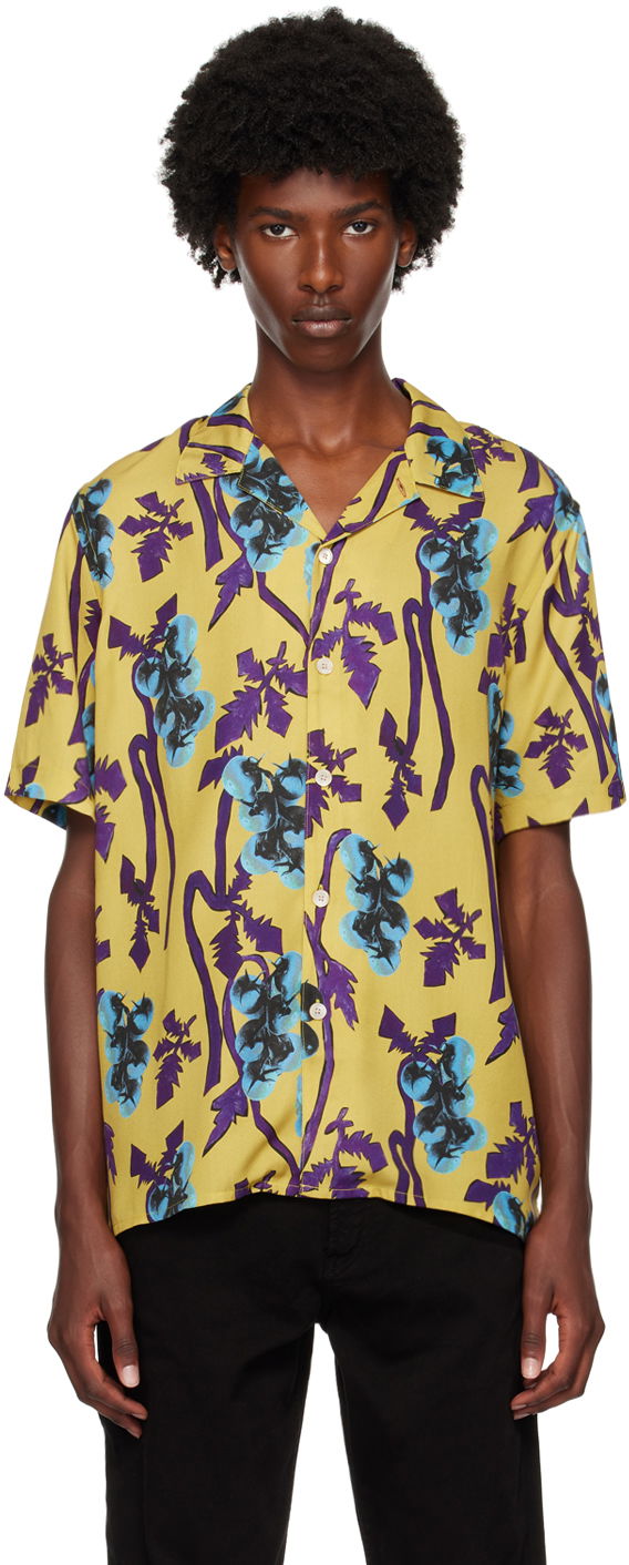 Skjorte Paul Smith PS Paul Smith Printed Shirt Gul | M2R-695U-N22101-32