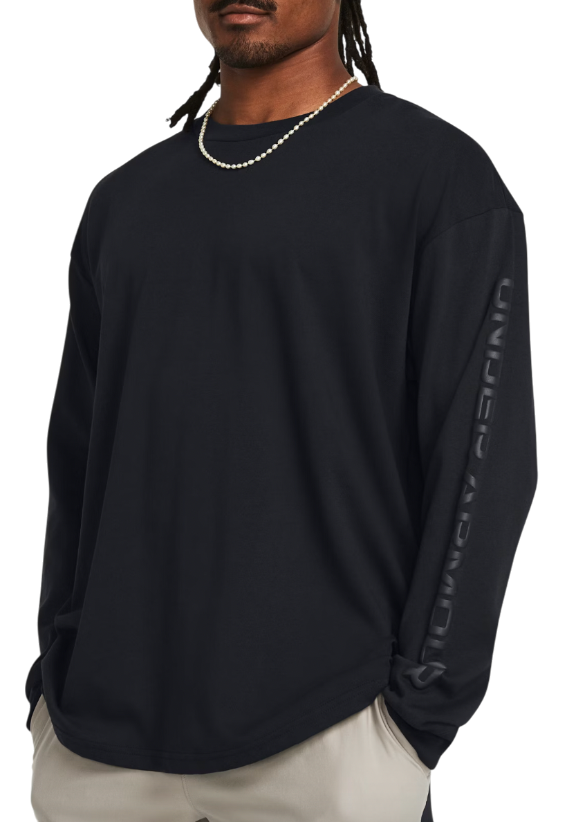 T-shirt Under Armour Long Sleeve T-Shirt UA HW TONAL WORDMARK Sort | 1382890-001