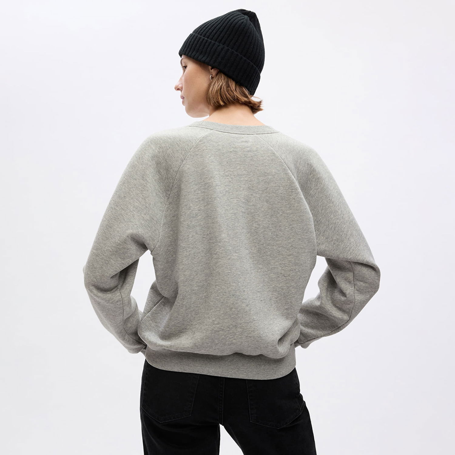 Sweatshirt GAP Sweatshirt Logo Sweatshirt Light Heather Grey XL Grå | 829096-02, 1