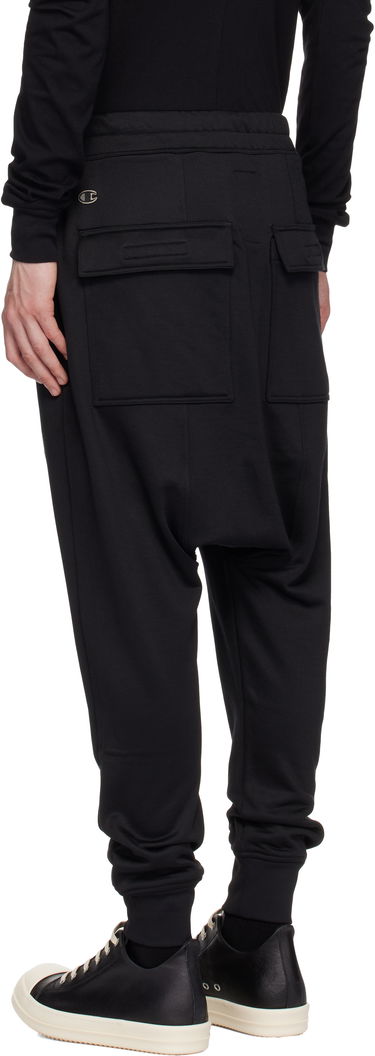 Joggingbukser Rick Owens Rick Owens Champion Edition Prisoner Drawstring Sweatpants Sort | CM01E1689 CHJS SHINY SWEAT JERSE, 3