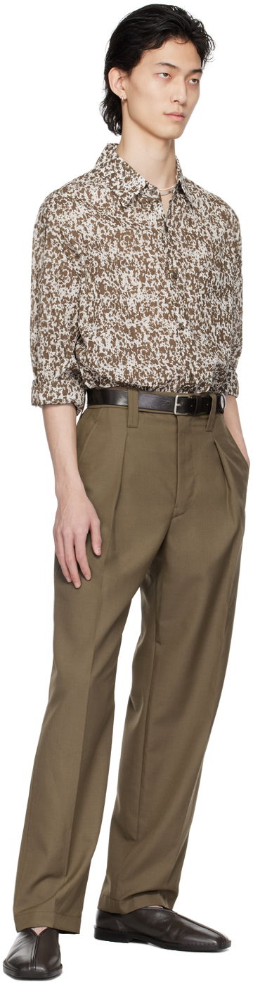 Skjorte LEMAIRE Regular Print Shirt Hvid | SH1095 LF1242, 4