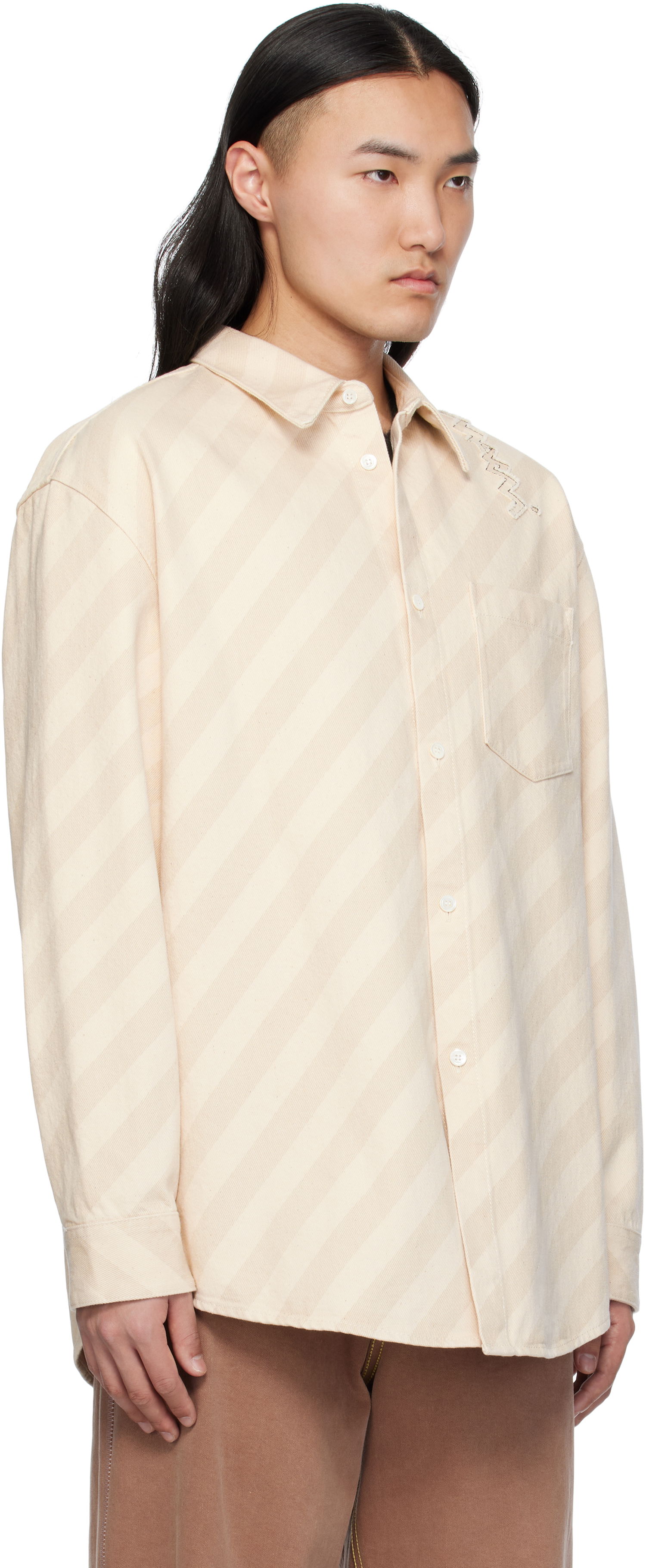 Skjorte Marni Marni Boxy Denim Shirt Beige | CUJU0025S0 USCX37, 1