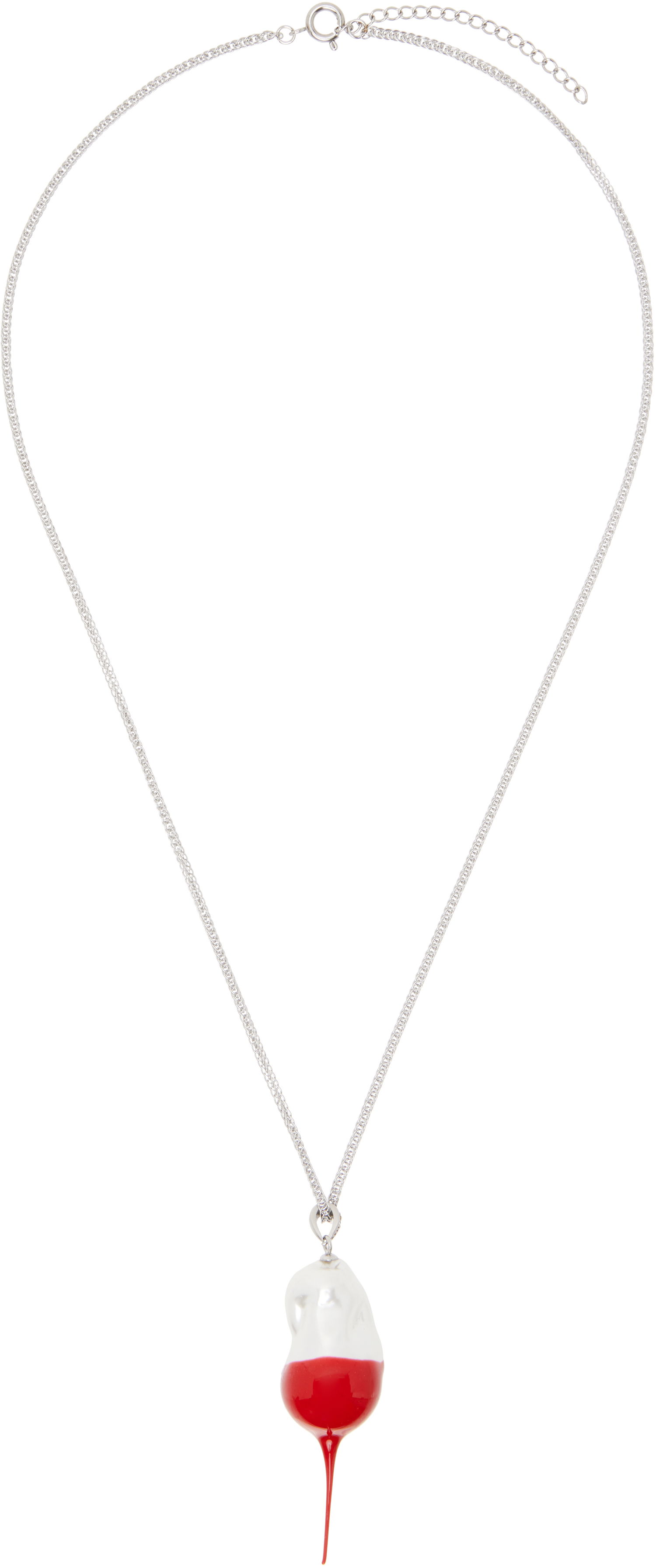 Halskæde Ottolinger Ottolinger Dipped Pearl Pendant Necklace Rød | 125-903125-01, 0