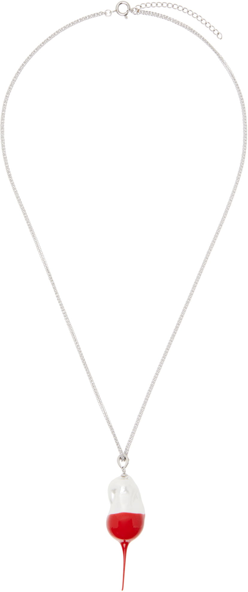 Halskæde Ottolinger Ottolinger Dipped Pearl Pendant Necklace Rød | 125-903125-01