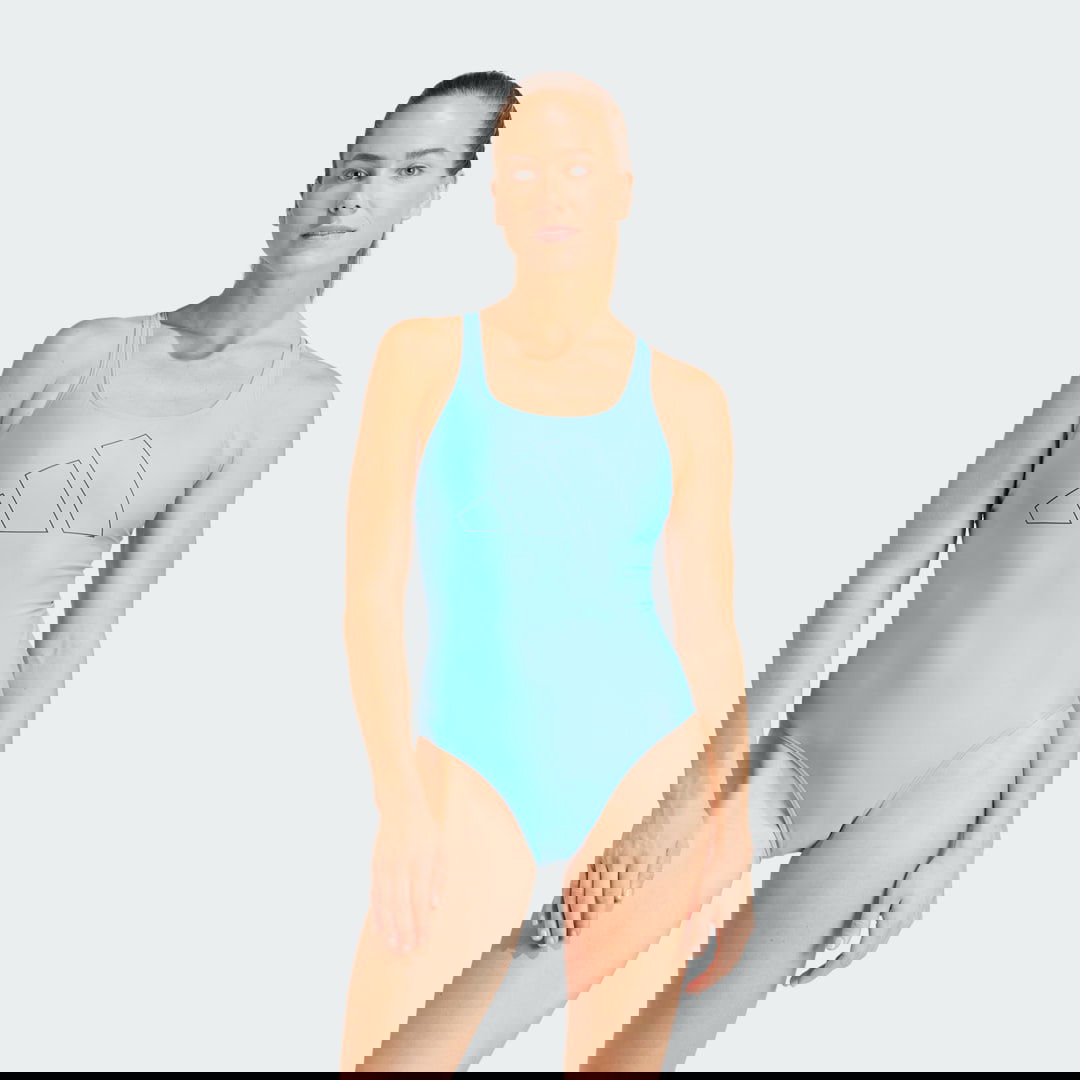 Badetøj adidas Performance Big Bars Swimsuit Blå | IP1812, 1