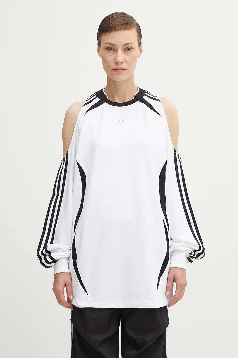 Jersey adidas Originals Adidas Originals Fashion Jersey Cold Shoulder Top Hvid | KE9797