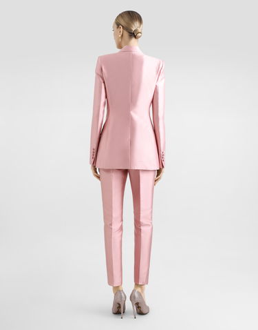 Bukser Dolce & Gabbana Dolce & Gabbana Shantung Silk Trousers Lyserød | FTAM2TFU1JKF1452, 2