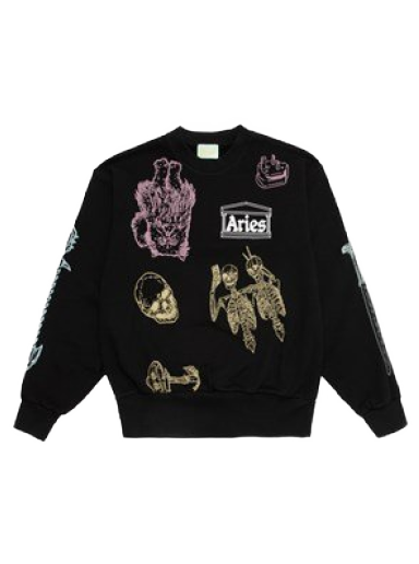 Sweatshirt Aries Cybin Sweatshirt Sort | FTAR20004
