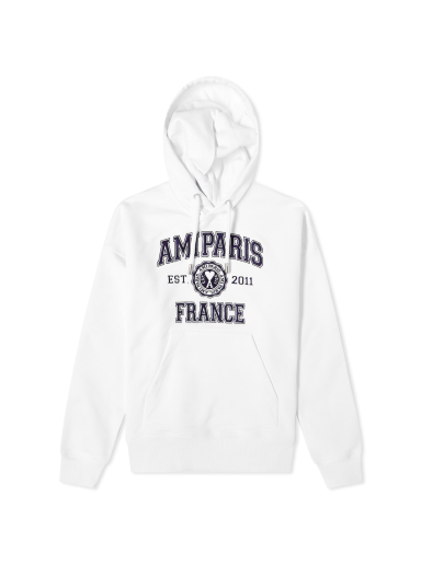 Sweatshirt AMI Paris Hoodie Hvid | USW208-747-100