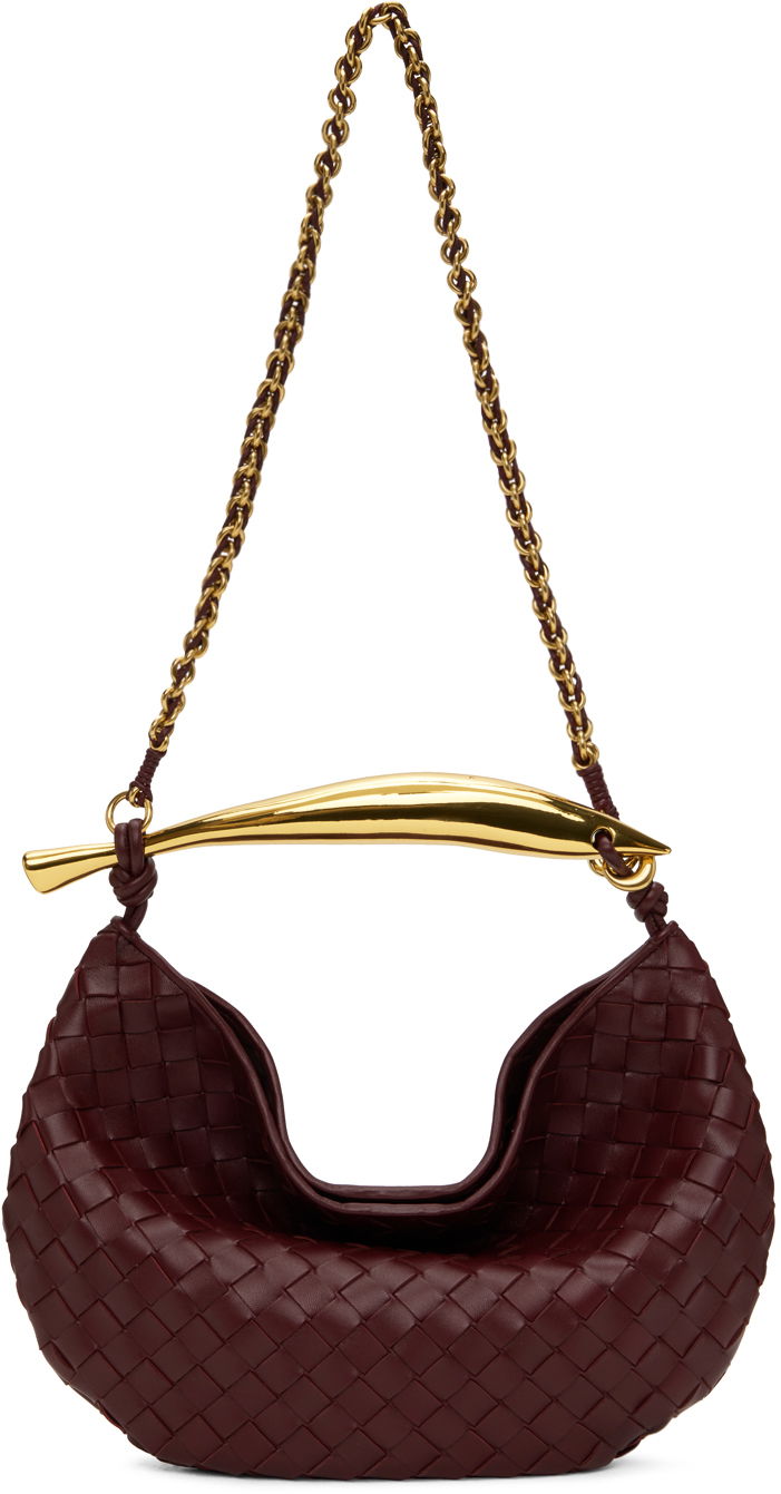 Skuldertaske Bottega Veneta Small Intrecciato Leather Shoulder Bag Rød | 776768 VCPP1