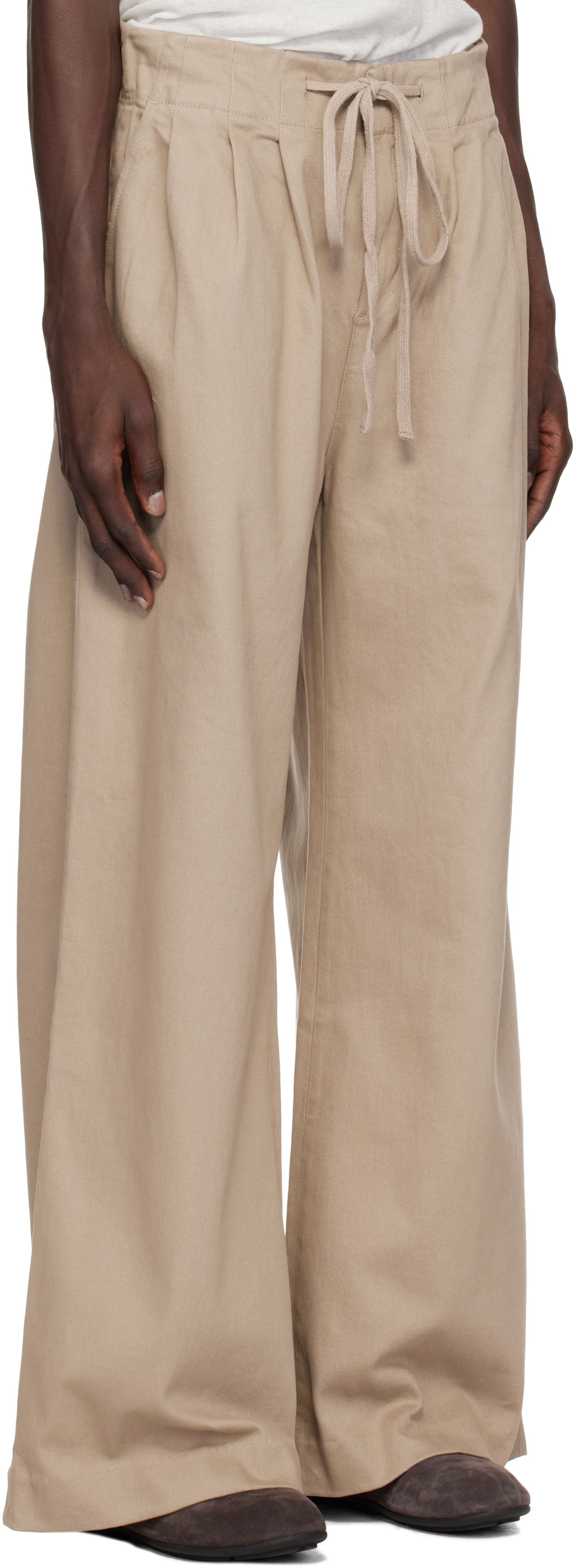 Bukser Entire Studios Entire Studios Cinch Trousers Beige | ES2546TA, 1