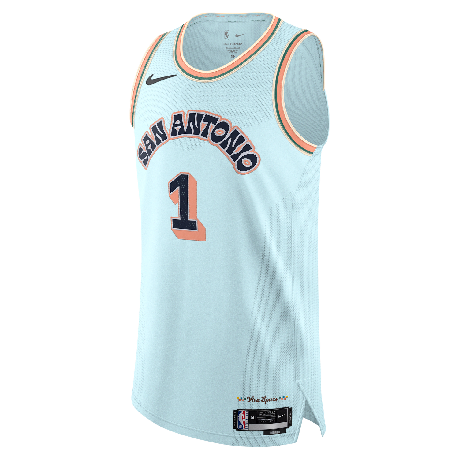 Tanktop Nike Authentic Victor Wembanyama San Antonio Spurs City Edition Basketball Jersey 2024/25 Blå | FQ4482-474, 1