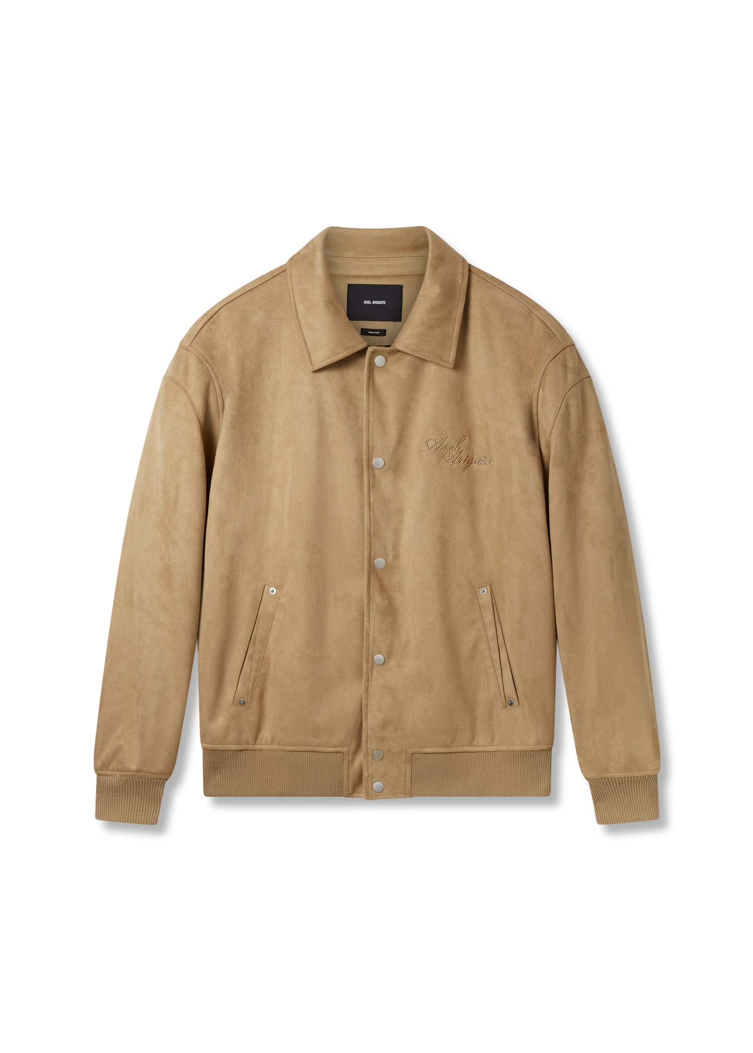 Bomberjakke AXEL ARIGATO Faux Suede Varsity Jacket Beige | A2859002, 1