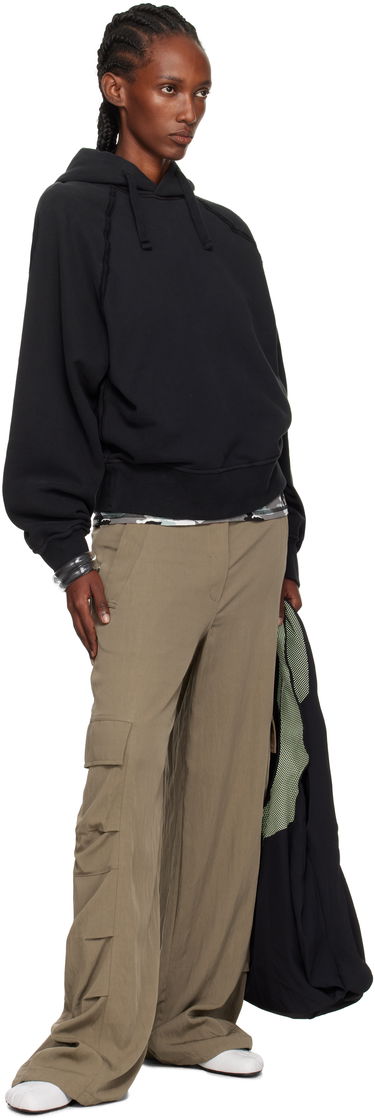 Sweatshirt Stone Island Brushed Organic Cotton Fleece Hoodie Sort | K2S15 6100023 S0A20, 4