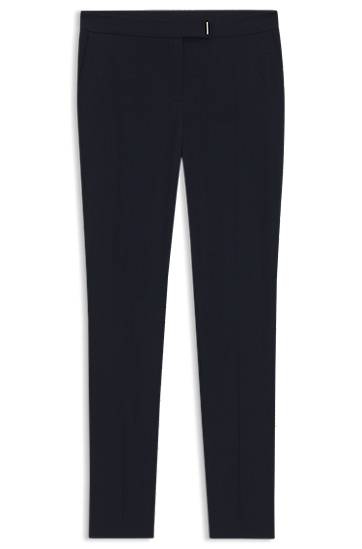 Bukser BOSS Slim-Fit Trousers with Slit Hems Mørkeblå | 50541990, 0