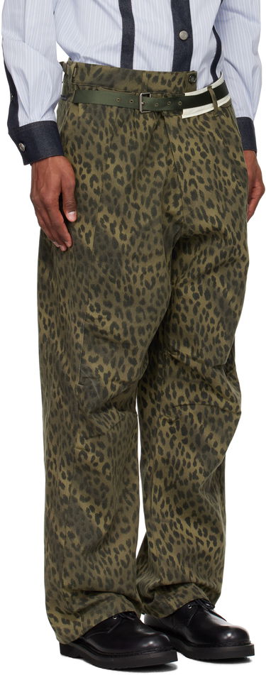 Jeans Andersson Bell Andersson Bell Leopard Cross-Over Wide Leg Jeans Grøn | apa803u, 1