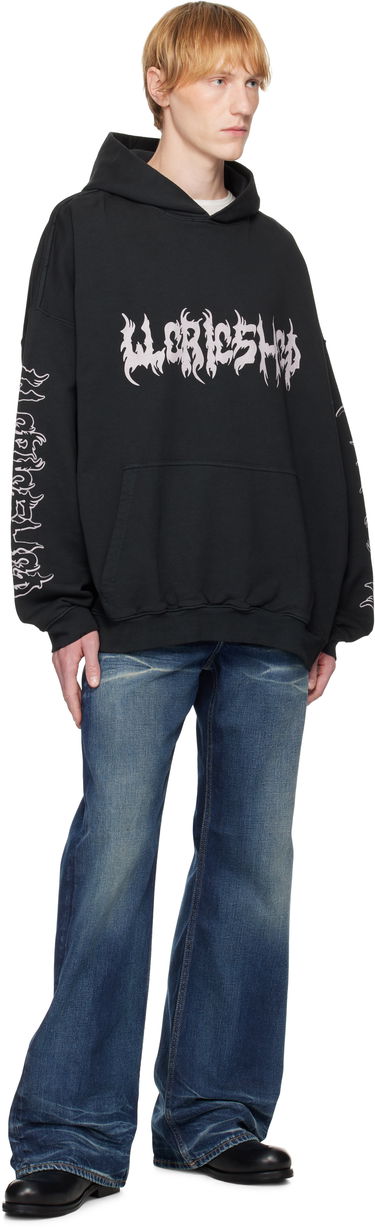 Sweatshirt 032C Oversized Hoodie "Faithless" Sort | S25-URC-0631-050, 3
