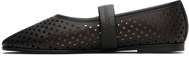Sneakers og sko Stella McCartney Stella McCartney Ryder Perforated Ballerina Flats Sort | 810528KP027, 2
