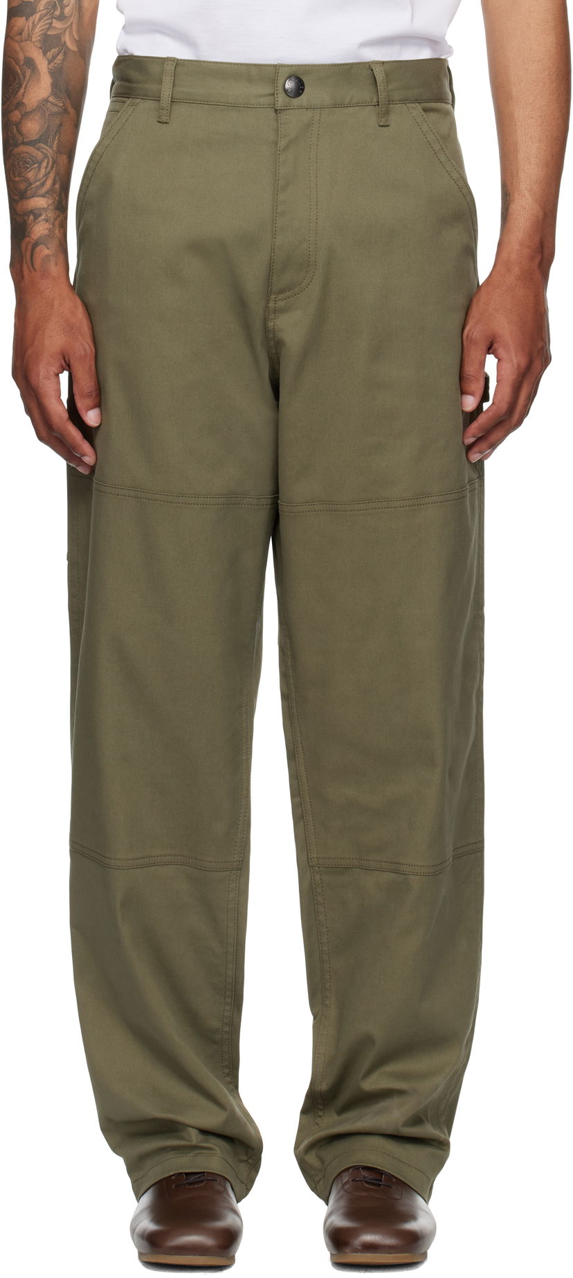 Bukser Moncler Moncler Gabardine Trousers Grøn | K20912A00003598R1