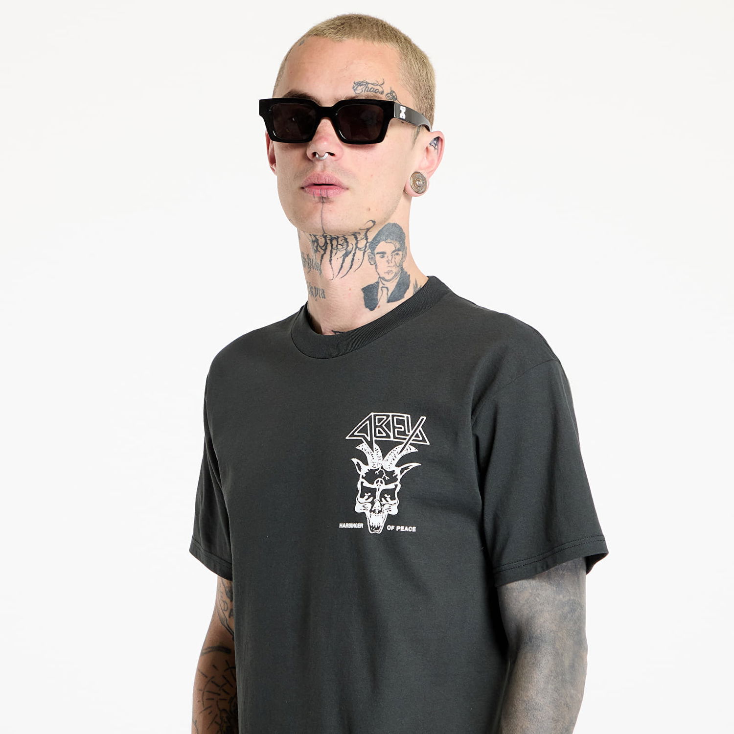 T-shirt OBEY OBEY Harbinger Of Peace Graphic Tee Sort | 165264144, 1