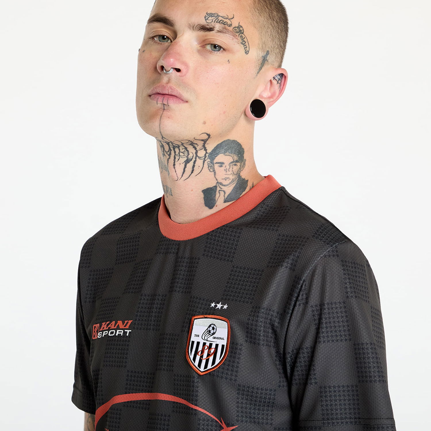 T-shirt Karl Kani OG Sport Star Check Trikot Black/ Red Sort | KU243-002-1, 1