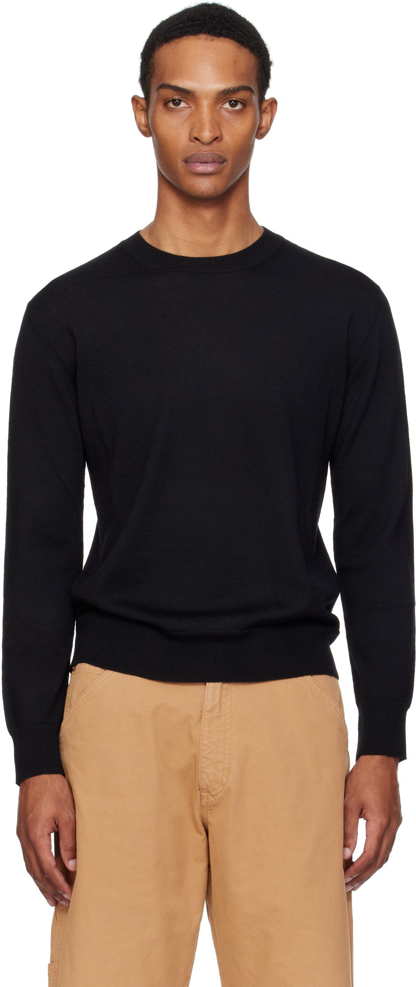 Sweater Maison Margiela MM6 Maison Margiela Elbow Patch Sweater Sort | SH0HL0032 M13133