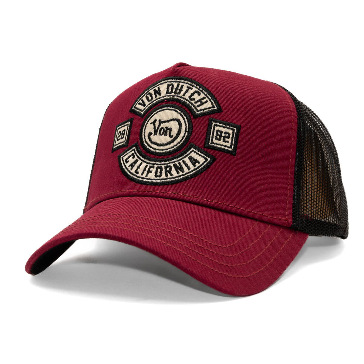 Kasket Von Dutch Von Dutch Trucker MC Logo Cap Bourgogne | VD/0/CAS1/BIK/BOR, 0