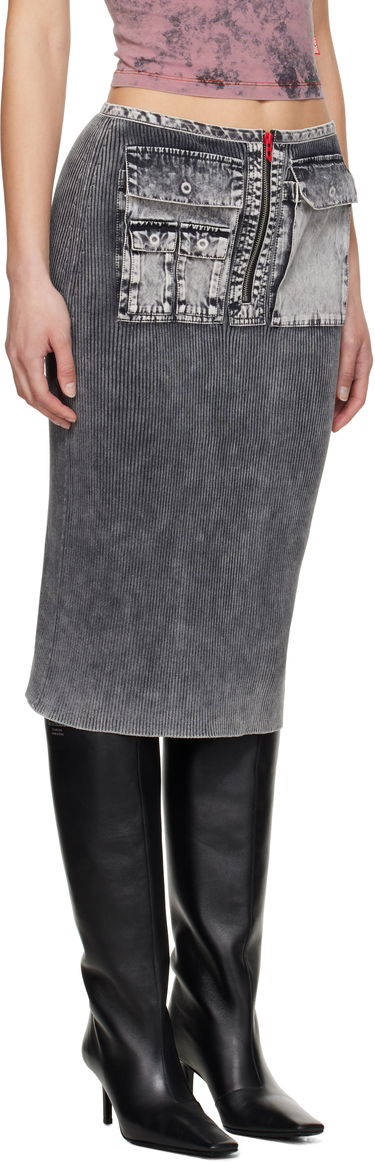 Nederdel Diesel Diesel M-Meryn Midi Skirt Grå | A17470 0QMAN, 1