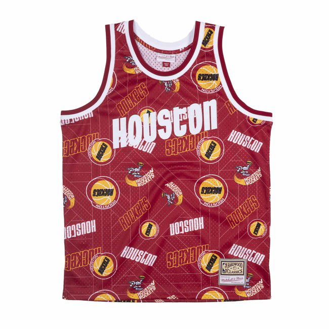 Jersey Mitchell & Ness Houston Rockets Swingman Jersey Lyserød | MSPOBW19081-HROPTRD, 0