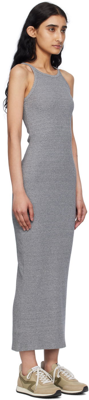 Kjole rag & bone Rag & Bone Essential Ribbed Tank Midi Dress Grå | WCC24S3007CA07, 1